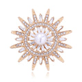 Eight Point Star Openwork Two Designs Metal Brooch Pin view 6