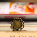 Flower Cabochon Setting Metal Component in 3 Finishes for Jewelry Making view 2
