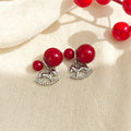 Pearl Look Bead Horse Drop Stud Earrings in Four Styles view 7