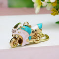 Enamel Motorcycle Keychains with Braided and Bare Wrist Loops view 8