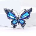 Faceted Crystal Butterfly Brooch in Four Vivid Colorways view 3