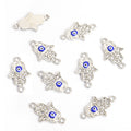 Enamel-Look And Crystal-Accented Gold Silver Evil Eye Alloy Charms in 2 Styles view 7