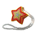 Jeweled Star Hanging Ornaments in Multicolor Gold Champagne and White view 5