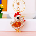 Jeweled Chick Keychains in Three Colors with Braided Wrist Loops view 4