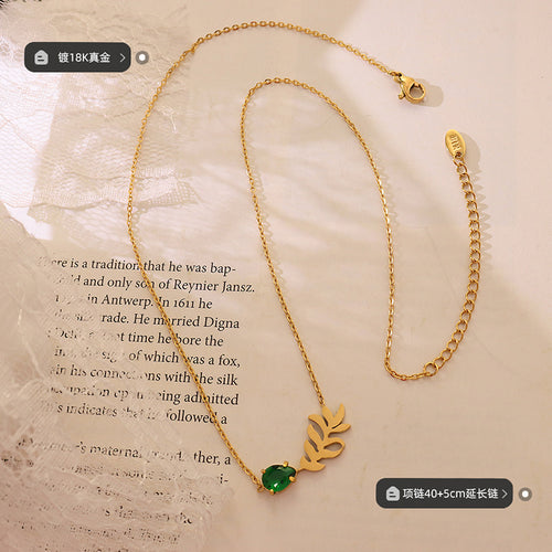 Full necklace with lobster clasp extender and 18K plating labels