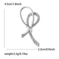 Rhinestone Knot Bow Brooch Gold Or Silver Tone Metal view 7