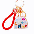 Jeweled Jelly Handbag Keychains in Seven Colors with Wrist Loop Options view 5