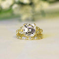 Gold And Silver Tone Square Crystal Ring Set Fashion Jewelry view 3