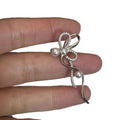 Crystal Ribbon Bow Silver Tone Dangle Clip On Earrings view 5