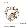 Wire Nest Brooch With Faceted Center Stone and Scattered Crystals view 6