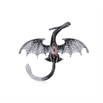 Black and Blue Winged Bat Brooch Pins in Two Designs