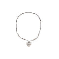 Hammered Silver Tone Dachshund Pendant Black Cord Necklace view 5