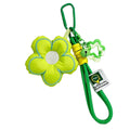 Padded Fabric Flower Charm Keychain With Bell And Cord Loop view 5