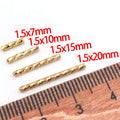 Rose Gold-Tone Faceted Tube Metal Beads with 12 Listed Options view 2