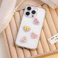 Color Note Heart Bow Resin Look DIY Jewelry Component view 1