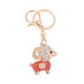 Rhinestone Ram Sheep Keychain Coin Charm Braided Cord Options view 5