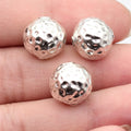 13x13x13mm 6.6g Multicolor Zinc Alloy Hammered Ball Loose Metal Beads for Bracelet Necklace Making