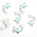 Colorful Dolphin Faux Pearl Pendant Charms in 20 Styles view 9