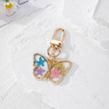 Pressed Flower Resin Butterfly Mushroom Keychains Gold Clasp view 4