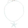 Seed Bead Resin Glitter Starfish Pendant Beach Necklace view 5