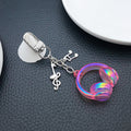 Transparent Pink Headphone and Music Note Clip Keychain Eight-Color Collection view 4