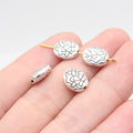 10x8.1x4mm 1.05g Multicolor Zinc Alloy Double Sided Pattern Oval Spacer Beads for Handmade Jewelry Making
