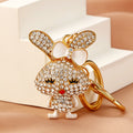 Mixed Jeweled Bow Rabbit and Carrot Holding Rabbit Keychains in Thirteen Options view 6