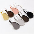 Teardrop Bezel Leverback Earring Findings in Twenty-Four Options view 2
