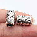 18x11x11mm 4.4g Multicolor Zinc Alloy Irregular Textured Tube Spacer Beads for Dreadlock Jewelry Making