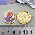 Zinc Alloy Enamel Flower Charm Pendant for DIY Earrings Necklace Garden Jewelry Making