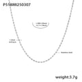 Gold Steel Black Agate Pendant Necklace Seed Bead Chain Stud Earrings view 11