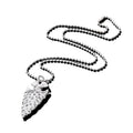 Antique Silver Tone Wolf Tooth and Arrowhead Pendant Necklaces view 5