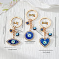 Rhinestone Blue Evil Eye Keychains in Heart, Round and Eye Shapes view 4