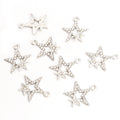 Slim Crystal Star Charms in Gold Tone and Silver Tone view 7