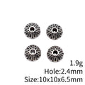 Floral Sunburst Large-Hole Spacer Beads in 2 Finishes for Jewelry Making view 5