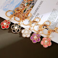 Jeweled Rose Keychains in Red Black Pink White Violet and Assorted Colors view 2