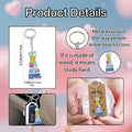 Hello School Pencil And Ruler Keychain With Metal Key Ring view 4