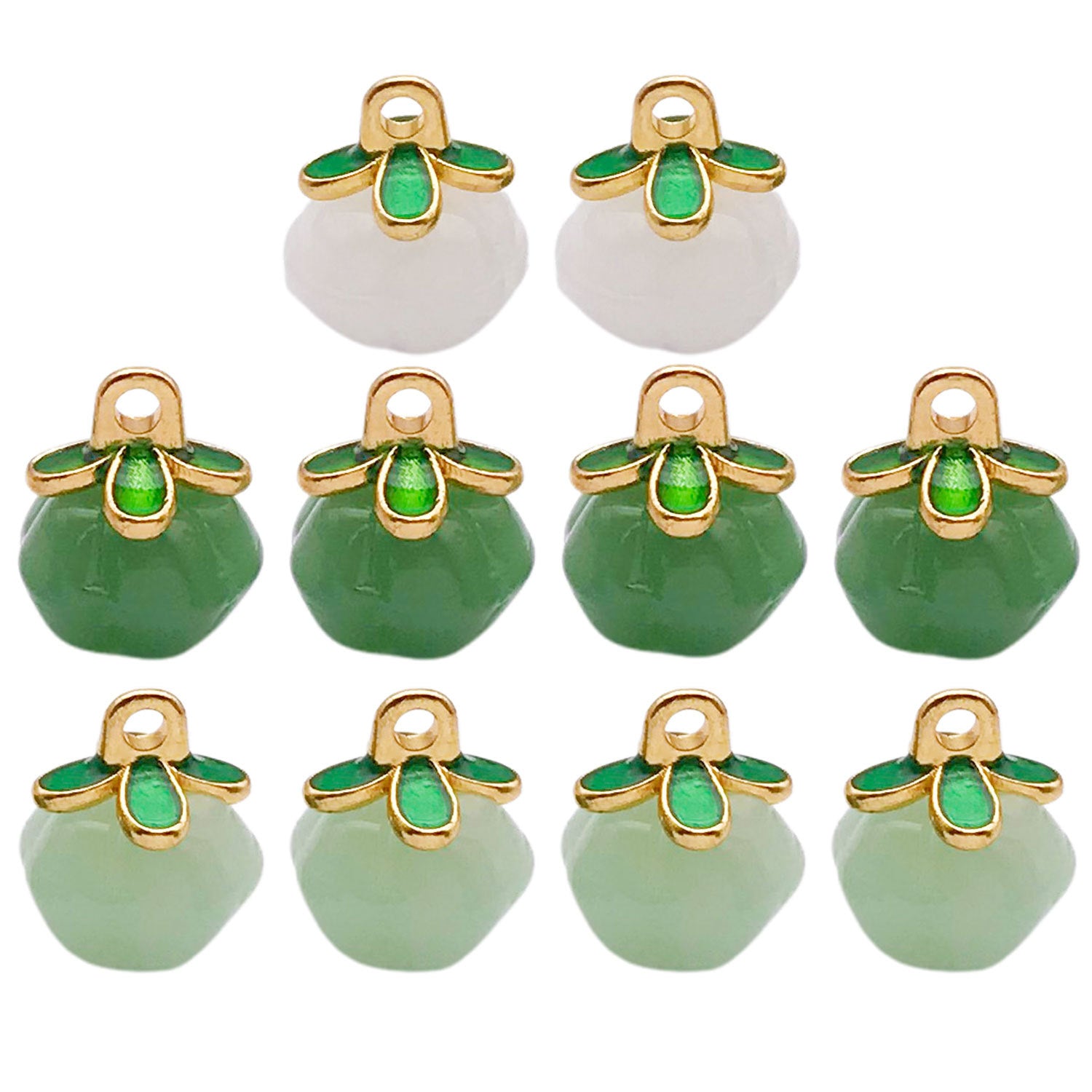 Enamel Glass Clover Enamel Charm Pendants