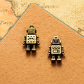 Detailed Mini Robot Metal Pendant Charm For Jewelry Making view 4