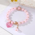 Colorful Crackle Bead Stretch Bracelets with Assorted Charms view 10