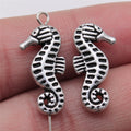 10x21mm 1.8g Antique Silver Zinc Alloy Seahorse Loose Metal Beads for DIY Jewelry Making