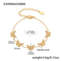 Infinity Butterfly Zircon Chain Bracelet Gold Steel Styles view 11