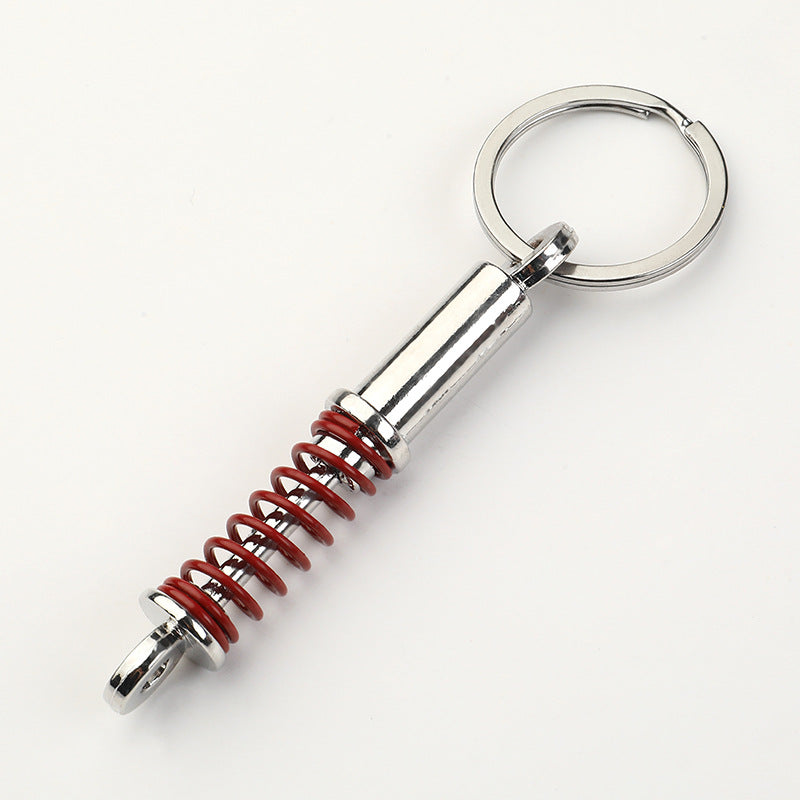 Car Shock Absorber Suspension Model Metal Keychain for Auto Enthusiasts
