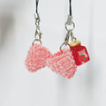 Flocked Raspberry and Strawberry Jam Bottle Phone Strap Charms view 2