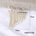 Crystal Smile Fringe Brooch Decorative Lapel Pin For Jackets And Scarves view 5