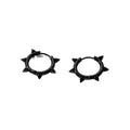 Gold Silver and Black Tone Geometric Spike Hoop Earrings view 5