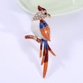 Enamel Parrot Brooch In 2 Styles With Enamel And Crystal Details view 6