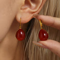 Resin Teardrop Lariat Necklace Earrings Rings Gold Multicolor view 2