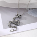 Silver Tone Dragon Pendant Necklaces on Ball Chains in Six Designs view 5
