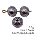 Owl Round Bead In Antique Gold And Antique Silver For Jewelry Making view 5